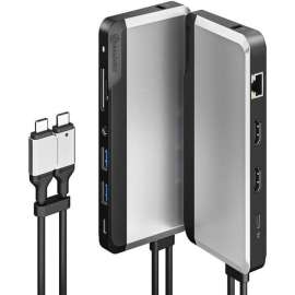 ALOGIC USB-C Super Dock - 10-in-1 with Dual Display 4K 60Hz Support - SPACE GREY - for Notebook/Tablet PC - 100 W - USB Type C - 4 x USB Ports - USB Type-C - Network (RJ-45) - HDMI - Wired