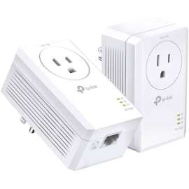Tp Link TP-Link TL-PA7017P KIT, AV1000 Gigabit Passthrough Powerline Starter Kit, Ethernet Adapter, Gigabit Port, Plug and Play