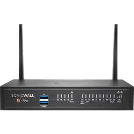 SonicWall TZ470W Network Security/Firewall Appliance, 8 Port, 10/100/1000Base-T, 2.5 Gigabit Ethernet, Wireless LAN IEEE 802.11ac