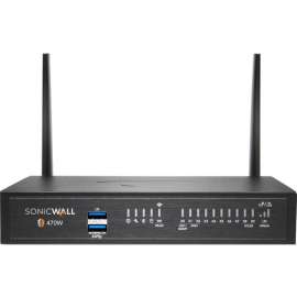 SonicWall TZ470W Network Security/Firewall Appliance, 8 Port, 10/100/1000Base-T, 2.5 Gigabit Ethernet, Wireless LAN IEEE 802.11ac