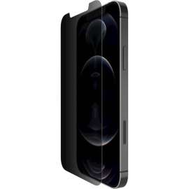 Belkin Mobile Belkin UltraGlass Privacy Anti-Microbial Screen Protector for iPhone 12 / iPhone 12 Pro Transparent - For LCD iPhone 12, iPhone 12 Pro - Impact Resistant, Drop Resistant, Scratch Resistant, Fingerprint Resistant, Dirt Resistant, Smudge