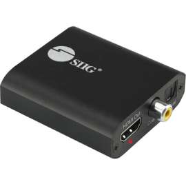 SIIG 4K HDMI with Audio Extractor Converter - Analog Stereo/Toslink Optical/Coaxial S/PDIF - EDID Management - Uncompressed Formats Supported - Up to 4K30Hz 4:4:4 or 4K60Hz 4:2:0 - HDMI 4K input to HDMI 4K output with Audio extractor - 3.5mm for 2-c