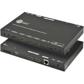 SIIG 5x3 Multi-Format 4K 60Hz Presentation Switcher & Recorder 230ft, TAA Compliant, 5 Port Switch & 3 Port Splitter ; Does Not Record HDCP Protected Contents