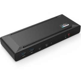 4XEM Slim USB-C Dual 4K with Power Delivery Universal Docking Station, for Notebook/Monitor, 100 W, USB 3.1 (Gen 1) Type C, 6 x USB Ports