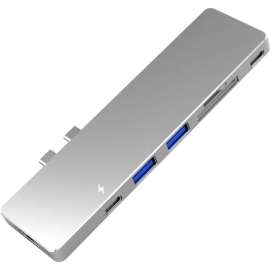 4XEM Multi-Port Travel Docking Station for MacBook Pro, for Notebook, Thunderbolt 3, USB 3.1 (Gen 1) Type C, 2 x USB 3.0, USB Type-C