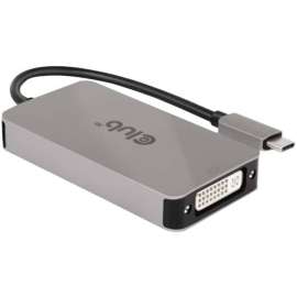 Club 3D DVI-D/USB-C Video Adapter, 1 x Type C USB 3.2 (Gen 1) USB Male, 1 x DVI-D (Dual-Link) Digital Video Female, 3840 x 2160 Supported
