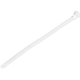 4XEM 250 Pack 6" Cable Ties, White Medium Nylon/Plastic Zip Tie, Cable Tie, White, 250 Pack