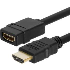 4XEM HDMI 4K/2K Extension Cable Male/Female 15 ft, 15 ft HDMI A/V Cable for Satellite TV, Audio/Video Device, Home Theater System, Desktop Computer, First End: 1 x 19-pin HDMI 2.0 Digital Audio/Video, Male, Second End: 1 x 19-pin HDMI 2.0 Digital Audio/Vi