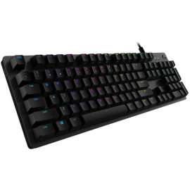 Logitech G512 Carbon LIGHTSYNC RGB Mechanical Gaming Keyboard, Wired Keyboard with GX Red Switches, USB Passthrough, Media Controls, Compatible with Windows, Cable Connectivity, USB 2.0 Interface, RGB LED