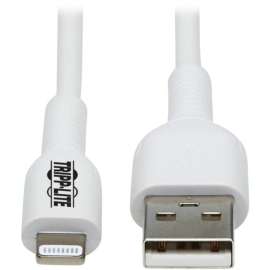 Tripp Lite Safe-IT USB-A to Lightning Sync/Charge Cable Antibacterial 2M - 6.56 ft Lightning/USB Data Transfer Cable for iPhone, iPad, iPod, Computer, Wall Charger, Car Charger, Notebook, External Hard Drive - First End: 1 x Type A Male USB - Second