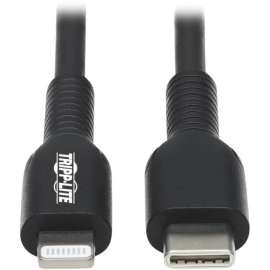 Tripp Lite USB-C to Lightning Sync/Charge Cable (M/M), MFi Certified, Black, 2 m (6.6 ft.), 6.56 ft Lightning/USB-C Data Transfer Cable for iPhone, iPad, iPod, MacBook, Chromebook, Wall Charger, Car Charger, Power Adapter, Computer, Ultrabook, External Ha