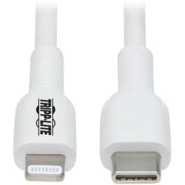 Tripp Lite USB-C to Lightning Sync/Charge Cable (M/M), MFi Certified, White, 2 m (6.6 ft.), 6.56 ft Lightning/USB-C Data Transfer Cable for iPhone, iPad, iPod, MacBook, Chromebook, Wall Charger, Car Charger, Power Adapter, Computer, Ultrabook, External Ha