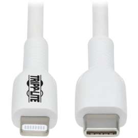 Tripp Lite Safe-IT USB C to Lightning Sync/Charge Cable Antibacterial 1M - 3.28 ft Lightning/USB-C Data Transfer Cable for iPhone, iPad, iPod, Computer, Wall Charger, Car Charger, Notebook, External Hard Drive, Power Adapter - First End: 1 x Type C