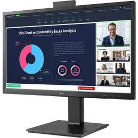 Lg Electronics LG 24BP750C-B 23.8" Webcam Full HD LCD Monitor - 16:9 - Black - 24" Class - In-plane Switching (IPS) Technology - WLED Backlight - 1920 x 1080 - 250 Nit - 5 ms - HDMI