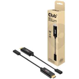 Club 3D HDMI to USB Type-C 4K60Hz Active Adapter M/F, 8.66" HDMI/USB-C A/V Cable for Notebook, Tablet, PC, TV, Monitor, Projector, Audio/Video Device, First End: 1 x HDMI Digital Audio/Video, Male, Second End: 1 x Powered USB Type C