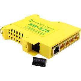 Brainboxes Industrial 5 Port PoE+ 10/100 Ethernet Switch, 5 Ports, Fast Ethernet, 10/100Base-T, TAA Compliant