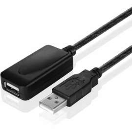 4XEM 5M Active USB 3.0 Extension Cable, 16.40 ft USB Data Transfer Cable for Peripheral Device, First End: 1 x USB 3.0 Type A, Male, Second End: 1 x USB 3.0 Type A