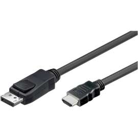 4XEM DisplayPort to HDMI 3FT Adapter Cable, 3 ft DisplayPort/HDMI A/V Cable for Audio/Video Device, TV, Projector, Monitor, First End: 1 x HDMI 1.4 Digital Audio/Video, Male, Second End: 1 x DisplayPort 1.2 Digital Audio/Video