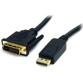 4XEM High Speed DisplayPort to DVI Adapter Cable, 3 ft DisplayPort/DVI-D Video Cable for Video Device, Projector, Monitor, Computer, First End: 1 x DisplayPort 1.2 Digital Audio/Video, Male, Second End: 1 x 25-pin DVI-D (Dual-Link) Digital Video
