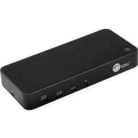 SIIG Triple Hybrid 4K Video Docking Station with PD Charging, Hybrid Triple Monitor Docking Station- Three 4K displays/100W PD/ USB-A/C Hub/ Gigabit Ethernet/ Fast charging/ Power button- Triple monitor docking station with Dual 4K60Hz Hybrid DP/HDMI Disp