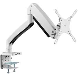 SIIG Single Monitor Gas Spring Aluminum Desk Monitor Arm with USB and Audio Ports - 17" to 49" - Single Monitor Heavy Duty Gas Spring Aluminum Desk Monitor Arm with 2x USB-A and 2 x Audio Ports for Audio/Microphone - Compliant with VESA 75x75 / 100x