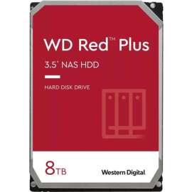 WD Red Plus WD80EFZZ 8 TB Hard Drive, 3.5" Internal, SATA (SATA/600), Conventional Magnetic Recording (CMR) Method, Storage System Device Supported