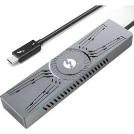 4XEM Drive Enclosure PCI Express NVMe 3.0 x4, M.2, Thunderbolt 3 Host Interface Portable, Gray, Silver, 1 x SSD Supported, 1 x Total Bay