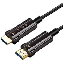 4XEM 16 Ft High Speed Active Optical Fiber HDMI 2.1 Cable, 16 ft Fiber Optic A/V Cable for Audio/Video Device, Blu-ray Player, HDTV, DVD Player, Gaming Console, Projector, Home Theater System, Digital Signage Player, Amazon Fire TV, Xbox, TV, First End: 1