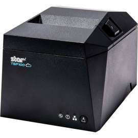 Star Micronics TSP143IVUW Thermal Receipt Printer, TSP100IV, Thermal, Cutter, WLAN, USB-C, Ethernet (LAN), CloudPRNT, Gray, Ethernet and USB Cable, Int PS