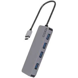 CODi 5-in-1 Multi-Port Hub, USB Type C, External, 4 USB Port(s), 4 USB 3.0 Port(s)