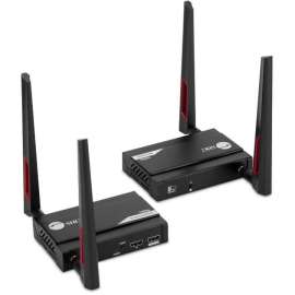 SIIG 1 to 4 Full HD Wireless HDMI Extender with Loopout & IR Kit - 5GHz wireless technology reliably extends HDMI signals up to 656ft (200m) away with IR remote control - Dual 2T2R Antennal stands - One to one / One to four Connection - IR remote fr