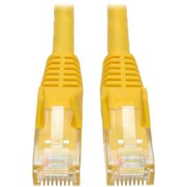 Tripp Lite Cat6 Gigabit Snagless Molded Patch Cable (RJ45 M/M) Yellow, 7', 7ft, 1 x RJ-45 Male, 1 x RJ-45 Male, Yellow