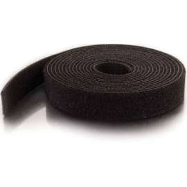 C2G 25ft Hook-and-Loop Cable Wrap, Cable Wrap, Black