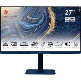 MSI Modern MD272QP 27" WQHD LED LCD Monitor, 16:9, Black, 27" Class, In-plane Switching (IPS) Technology