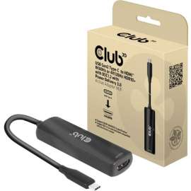 Club 3D A/V Adapter - 1 x HDMI Digital Audio/Video - Female, 1 x USB Type-C - Female - 1 x USB Gen2 Type C Male - 7680 x 4320 Supported