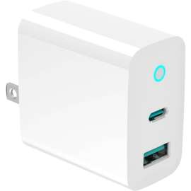 4XEM 45W GAN Charger USB-C + USB-A, White, 1 Pack, 45 W, 120 V AC, 230 V AC Input