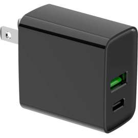 4XEM 20W Dual USB Wall Charger, Black, 1 Pack, 20 W, 120 V AC, 230 V AC Input