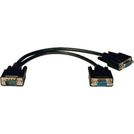 Tripp Lite, Pro Av Tripp Lite VGA Monitor Y Splitter Cable (HD15 M/2xF) 1 ft. (0.31 m), HD-15 Female, HD-15 Male, 12"