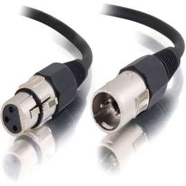 C2G 3ft Pro-Audio XLR Male to XLR Female Cable, XLR Male, XLR Female, 3ft, Black