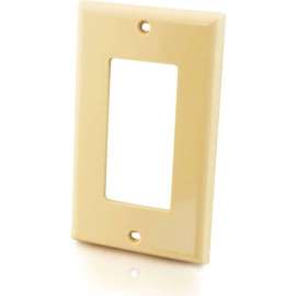 C2G Decorative Style Cutout Single Gang Wall Plate