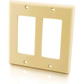 C2G Two Decorative Style Cutout Double Gang Wall Plate