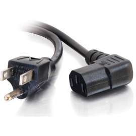 C2G 10ft 18 AWG Universal Right Angle Power Cord (NEMA 5-15P to IEC320C13R), 10ft