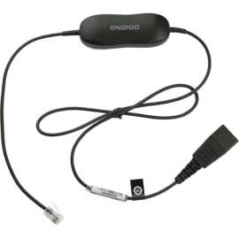 Jabra Straight Phone Cable Adapter, 1.97 ft Phone Cable, First End: 1 x RJ-9 Phone, Male, Second End: 1 x Quick Disconnect Audio