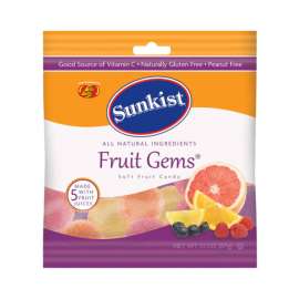 Jelly Belly Sunkist Fruit Gems Assorted Chewy Candy 3.1 oz