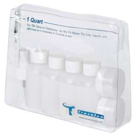 Travelon Clear Bag with Plastic Bottles 7 pk