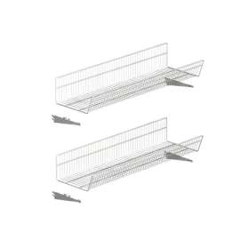 Lozier 8 in. H X 48 in. W X 13 in. L Silver Wire Basket