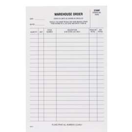 Warehouse Order Pad 5-1/2 8-1/2