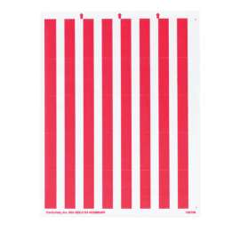 Red Adhesive Backed Bin Tag Labels 250 each