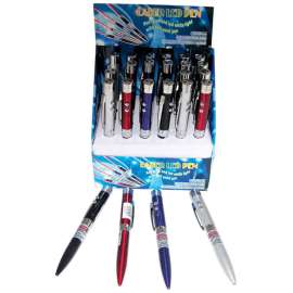 Diamond Visions Laser LED Black Retractable Ball Point Pen 1 pk