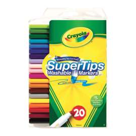 Crayola SuperTips Assorted Fine Tip Markers 20 pk